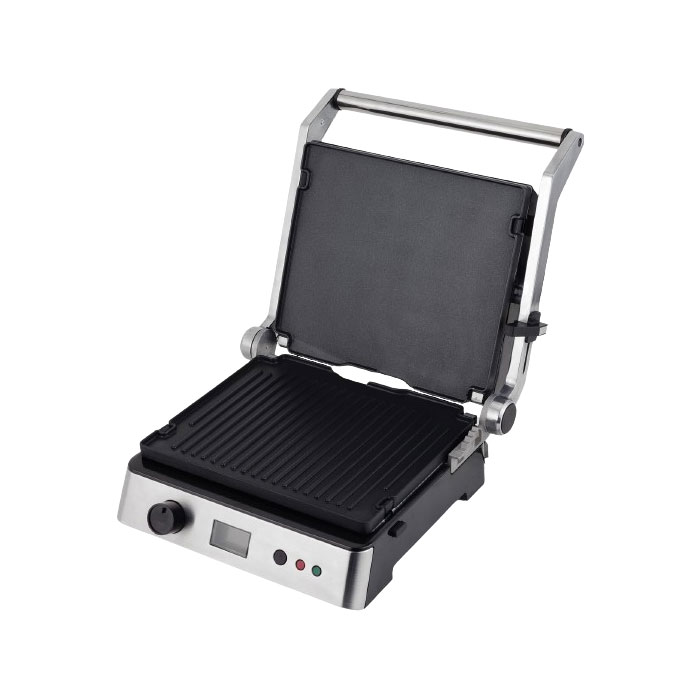 Como faço para impedir que a carne grude na placa da grelha ao grelhar em uma grelha de contato plano?